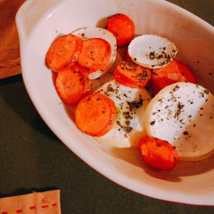 オーブンで かぶとニンジンのバジルソテー レシピ 作り方 By ゅゃ 楽天レシピ オーブンで かぶとニンジンのバジルソテー レシピ 作り方 By ゅゃ 楽天レシピ